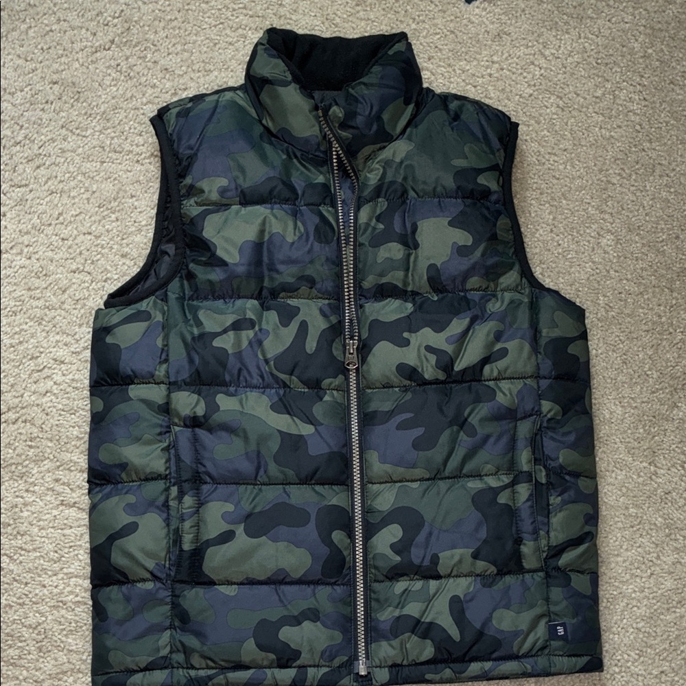 Boys Camouflage Puffer Vest